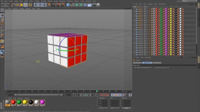 CINEMA 4D - Rubik's Cube Tutorial смотреть онлайн