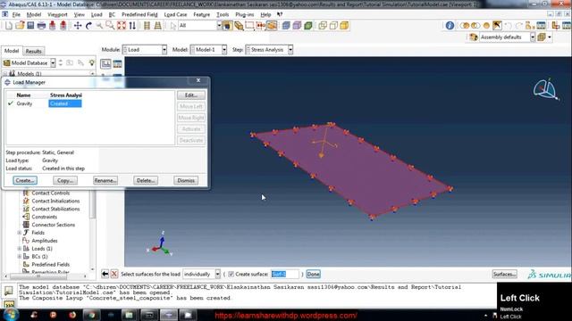 Create load and boundary condition | FEA of composite concrete slab in abaqus | Part-5 смотреть онлайн