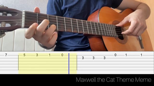 Maxwell the Cat Theme Meme guitar tab смотреть онлайн