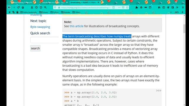 Manipulating and Comparing arrays with NumPy - Arithmetic methods - 13 смотреть онлайн