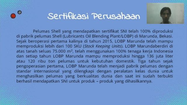 Presentasi Minyak Pelumas Shell Manajemen Industri Kimia UIN Malang смотреть онлайн
