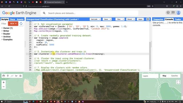 Unsupervised classification using cluster algorithm in Earth Engine | Landsat 8 смотреть онлайн