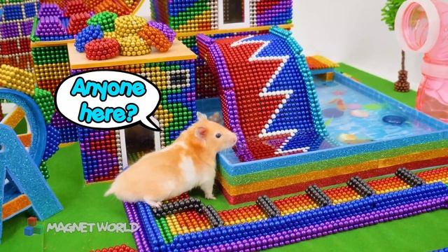 ASMR Satisfying - Build Miniature Game Park For Hamsters With Swimming Pool From Magnetic Balls смотреть онлайн