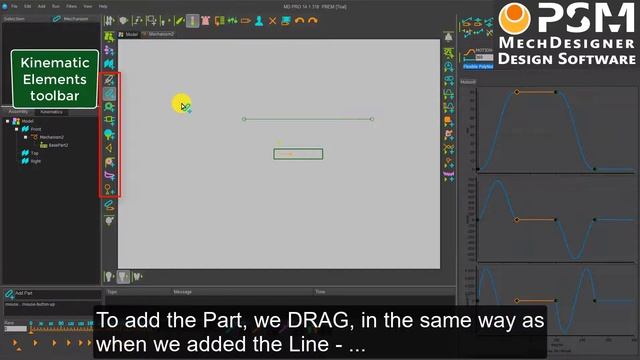 MechDesigner 14 - Tutorial - Part 1 - Add a Crank-Slider смотреть онлайн