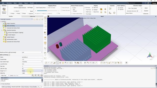 How to Use Proximity Local Sizing — Add Local Sizing — Ansys Fluent Watertight Workflow смотреть онлайн