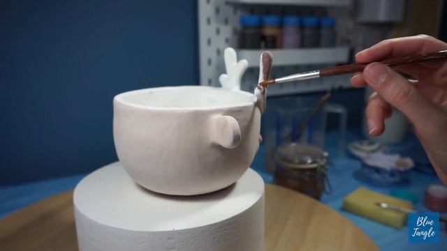 Come decorare ciotola in terracotta a forma di renna #ceramic #glazingpottery #christmaspottery смотреть онлайн