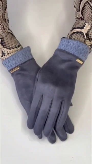 Перчатки Lanotti SWEC-2351601молочно-синий смотреть онлайн