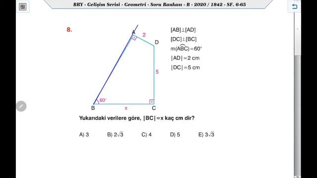 Birey B Geometri Test 16 Dik Üçgen смотреть онлайн