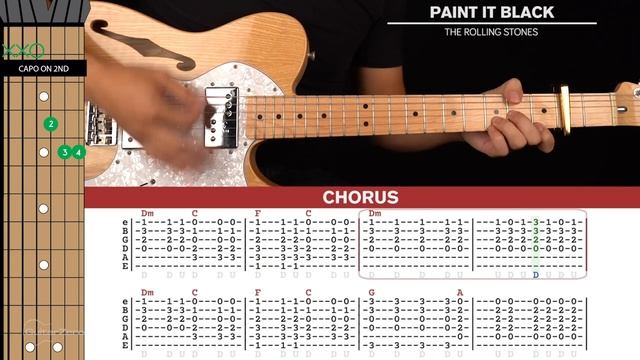 TAB The Rolling Stones - Paint It Black (гитарные табы) смотреть онлайн