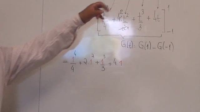 Ex41 LC - Integral [-1,1] (t+1).(t²+4) dt смотреть онлайн