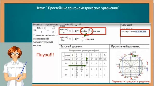 Комментарии к разделу :"Тригонометрические уравнения". смотреть онлайн