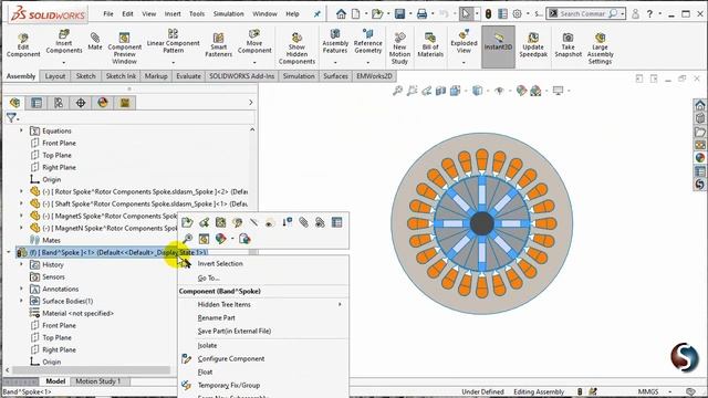 Part 2 - Spoke Motor Initial Settings in SOLIDWORKS смотреть онлайн