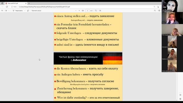 Немецкий разговорный клуб тема : «Центр занятости» смотреть онлайн