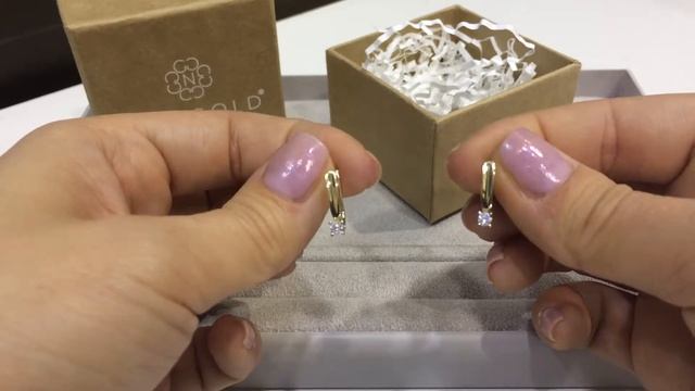 Серьги 1743 из желтого золота 585 пробы с фианитами смотреть онлайн