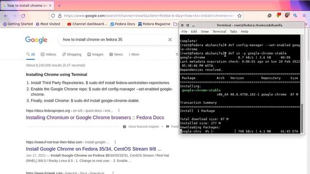 Begini Cara Install GOOGLE CHROME Mudah di Terminal | Fedora 35 Linux Indonesia Pemula смотреть онлайн