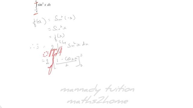 sin^4 x.dx Class 12 ex 9.3 q.no.2(iii) samacheerkalvi definite integral using properties смотреть онлайн