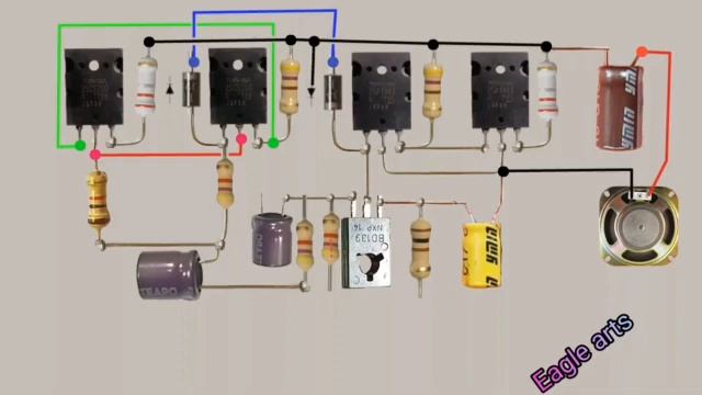300 watt Amplifier. heavy powerful using 2sc5200,2sa1943 transistor смотреть онлайн