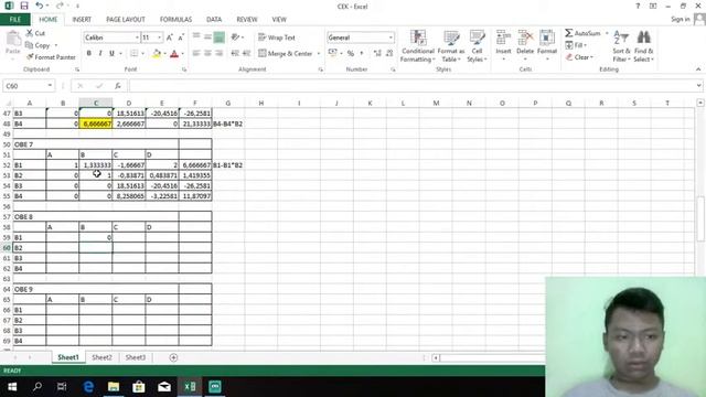 eliminasi gauss jordan dengan excel by amar fattah baehaqi смотреть онлайн
