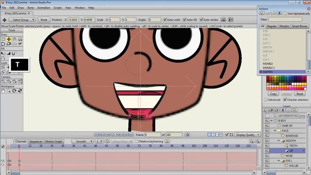 rigging Mouth in anime Studio pro part 9 Moho tutorial смотреть онлайн