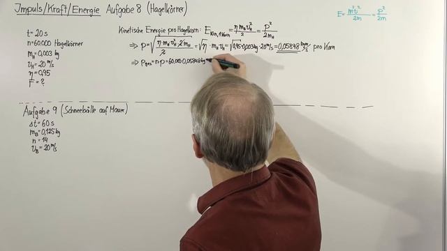 PHYSIK AUFGABEN (Impuls) - Aufgabe 8/9: Kraft von fallenden Hagelkörnern/Impuls von Schneebällen смотреть онлайн