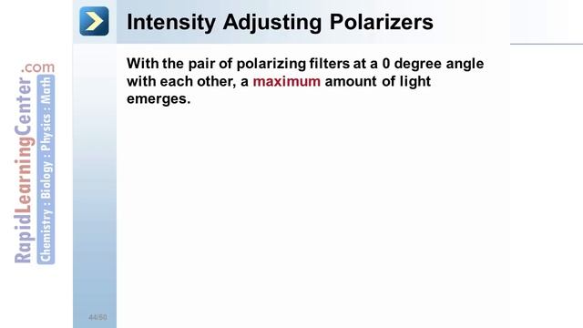 Rapid Learning: Physical Optics - Polarizing of Light смотреть онлайн