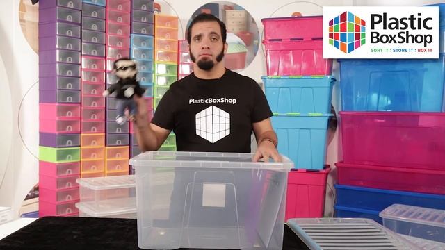 60lt Crystal Plastic Storage Box with Lid смотреть онлайн