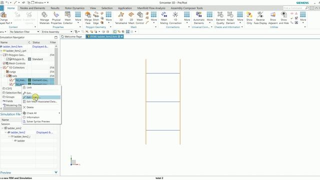 NX Siemens Activity 21 Create a Mesh with Beam Elements смотреть онлайн