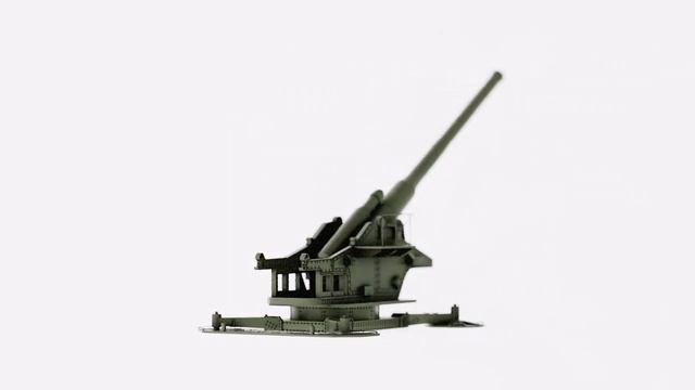 3D model | 210 мм пушка БР-17 обр. 1939 | 210-mm cannon model 1939 Br-17 | low poly смотреть онлайн