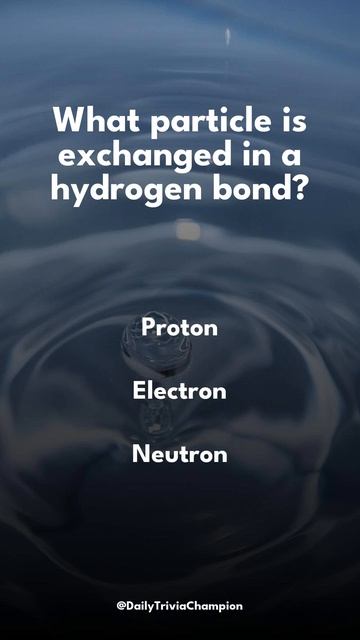 What particle is exchanged in a hydrogen bond? смотреть онлайн