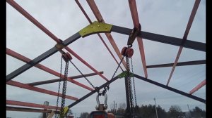 Испытание На Прочность. Разборный Гараж из проф трубы.