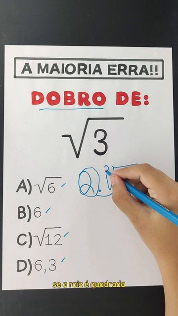 O dobro de uma raiz quadrada!! 👀 #matemática смотреть онлайн