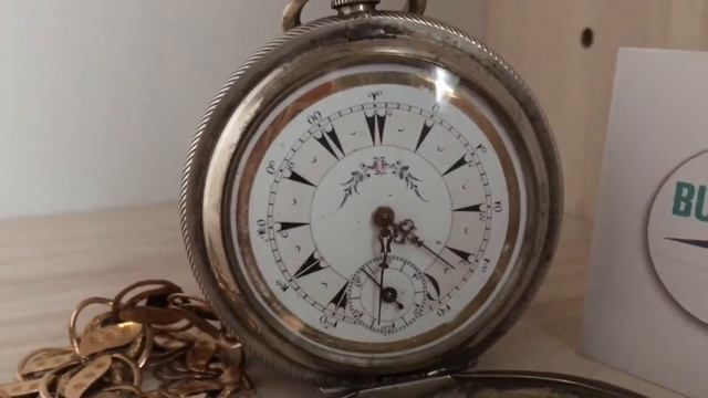 Antique Britannicus Silver Ottoman Pocket Watch + Chain Fob + Key смотреть онлайн