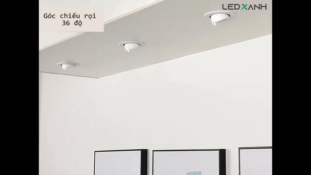 Đèn âm trần rọi xoay góc 350 độ CDN смотреть онлайн
