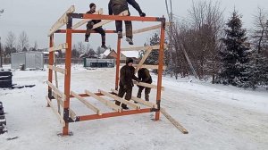Сарай, хозблок. модульный домик, своими руками,  сборка каркаса