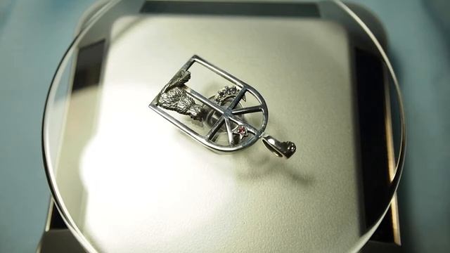 Кулон "Кот на окне", серебро. смотреть онлайн