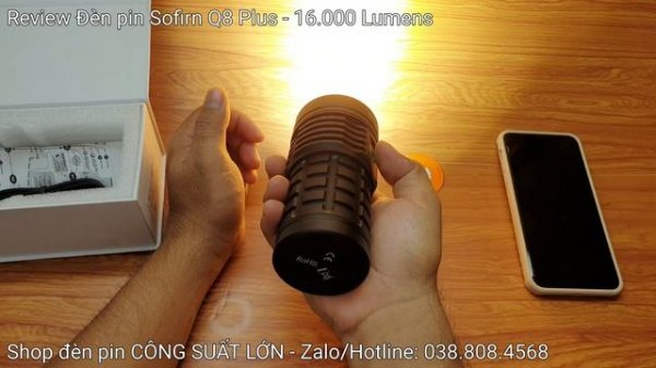 Review đèn pin Sofirn Q8 Plus (EC06) 16.000 Lumens