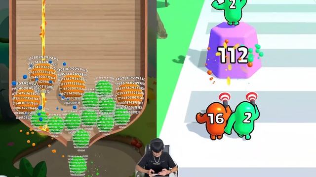 Laser Bubbles Vs Merge Guys - 1🔑123456789 Max Level Gameplay