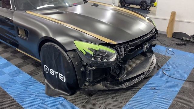 CEA MAI POPULARA CULOARE?! Mercedes GT Amg Wrapped in Satin Black смотреть онлайн