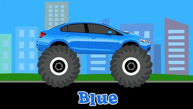 Learning Monster Vehicles Names & Sounds for Kids - Learn Monster Trucks, Cars, Fire Trucks & More смотреть онлайн