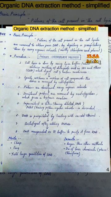 DNA Extraction Organic method - simple | notes #molecular #genetics #biotech #biology смотреть онлайн