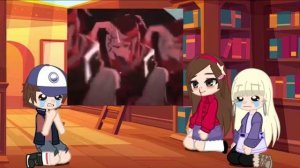 Gravity Falls react to demon slayer || part 1/3 , tanjiro || -bad english- MANGA SPOILER -short-