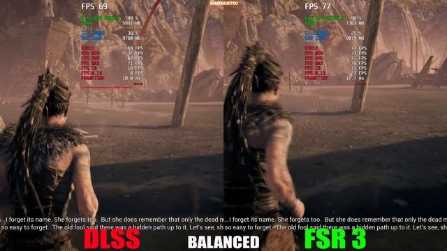 DLSS Vs FSR 3 | Hellblade Senua's Sacrifice | FSR 3 Test | RTX 3070 | FPS Test | All DLSS Settings