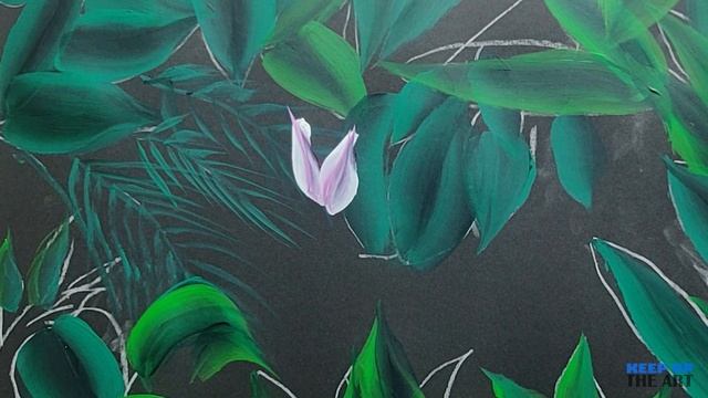 Acrylic painting | One stroke | Botanika | easy and satisfying video | Calm and relaxing music смотреть онлайн