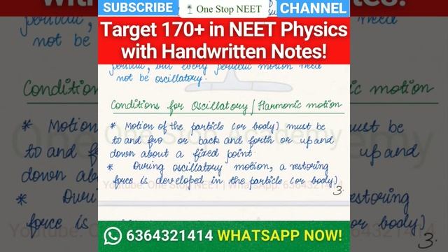 Target 170+ in NEET physics with handwritten notes смотреть онлайн