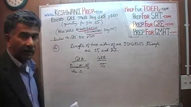 Revised GRE Math Day 168 p260 - Isosceles Triangle - Geometry Day 65 - GRE, GMAT, SAT Prep Tutor смотреть онлайн
