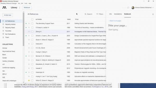 اليوم الثاني من دورة برنامج Mendeley