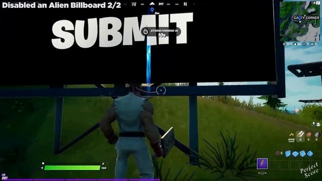 Equip a Detector, then Disable an Alien Billboard in One Match (2) - Fortnite Week 9 Legendary Ques смотреть онлайн