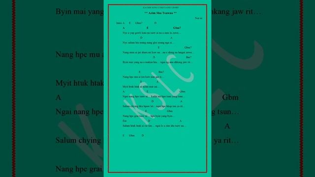 Azim Sha Tsawna. guitar chord. Nor ni смотреть онлайн