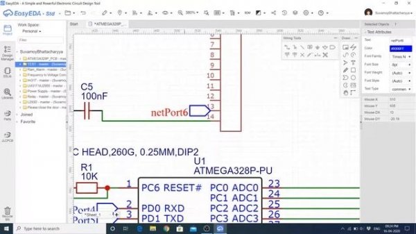 EASYEDA_Schematic_Design_ATMEGA328