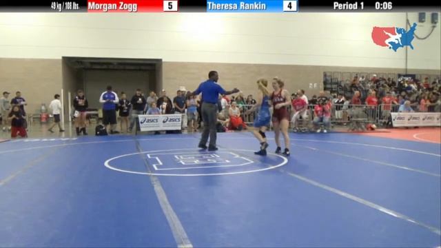 FILA Cadet 49 kg / 108 lbs. - Morgan Zogg vs. Theresa Rankin смотреть онлайн